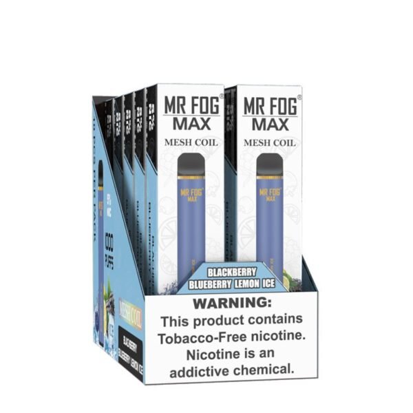 Mr Fog Max Blackberry Blueberry Lemon Ice – 1000 Puffs - Image 4