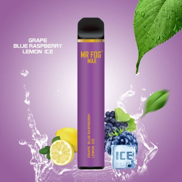 Mr Fog Max Grape Blue Raspberry Lemon Ice