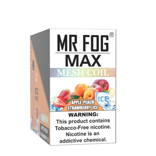 Mr Fog Max Apple Peach Strawberry Ice – 1000 Puffs - Image 3