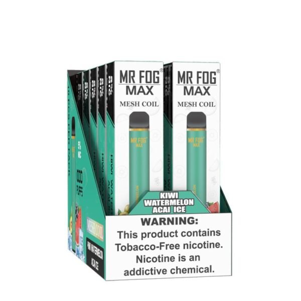 Mr Fog Max Kiwi Watermelon Acai Ice – 1000 Puffs - Image 4