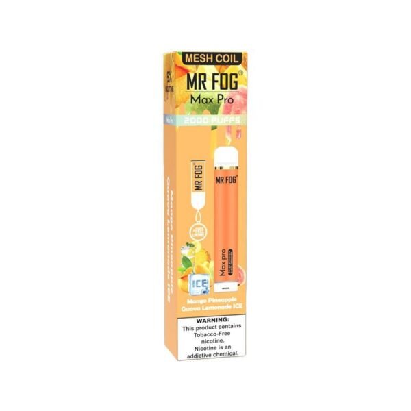 Mr Fog Max Pro Mango Pineapple Guava Lemonade On Ice Disposable – 2000 Puffs