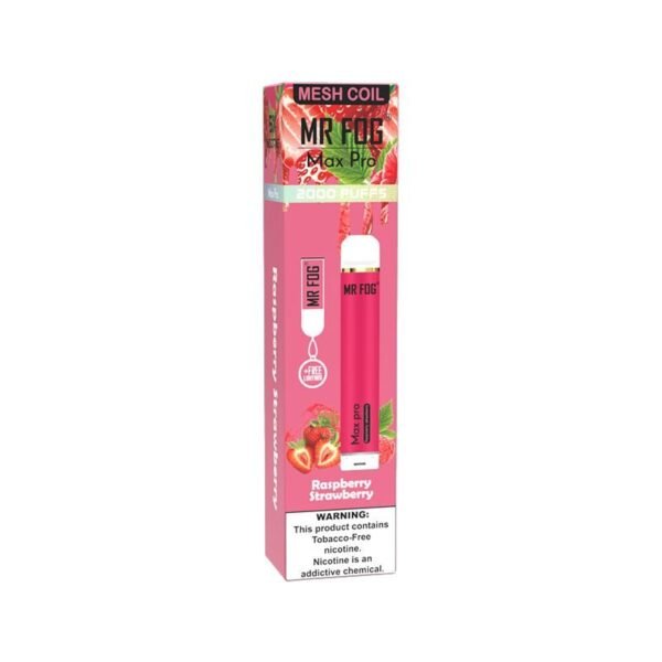 Mr Fog Max Pro Raspberry Strawberry Disposable – 2000 Puffs