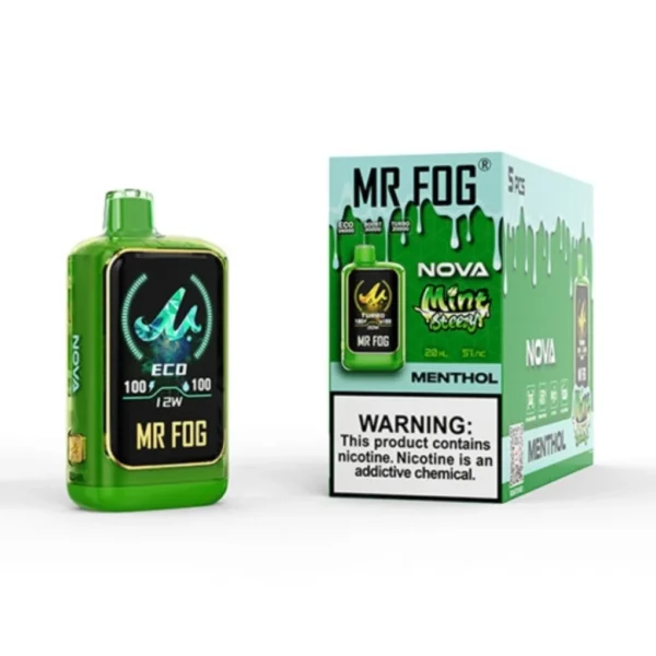 MENTHOL – MR FOG NOVA MINT STEEZY 36,000 PUFFS DISPOSABLE VAPE