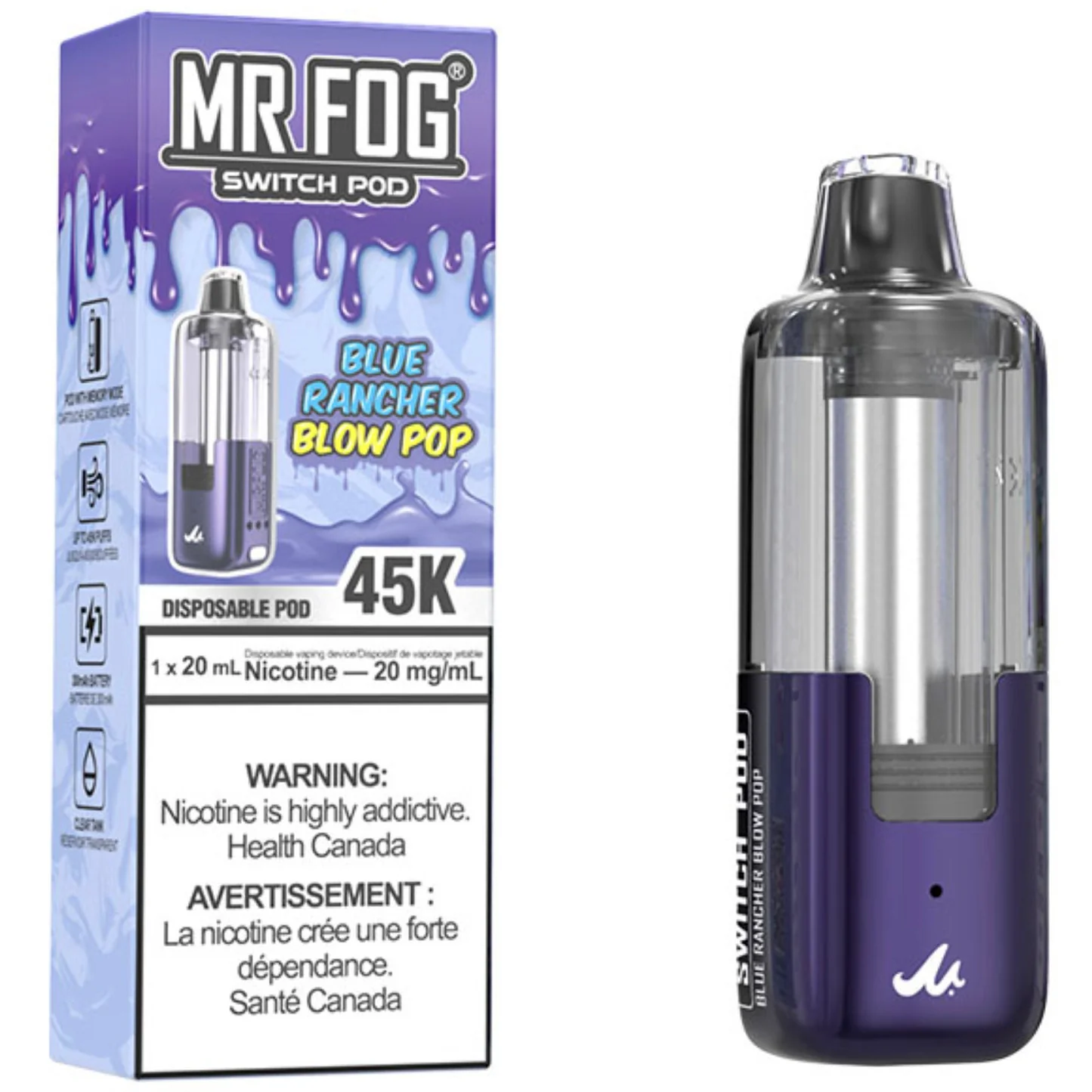 Blue Rancher Blow Pop Mr Fog Switch