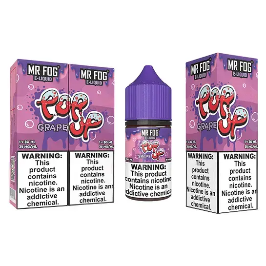 Grape - Mr Fog Pop Up Salt E-Liquid - 30Ml 1 Grape - Mr Fog Pop Up Salt E-Liquid - 30Ml