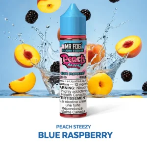 Blue Raspberry Mr Fog E-Liquid Peach Steezy
