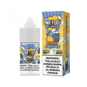 Peachy Razzy Ice - Mr Fog Synthetic Nicotine Salt E-Liquid - 30ml