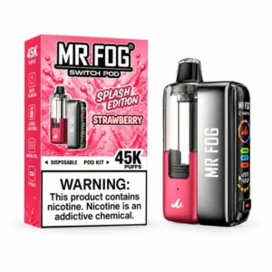 Strawberry Mr Fog Switch Pod Vape Kit 45K Puffs - Splash Edition